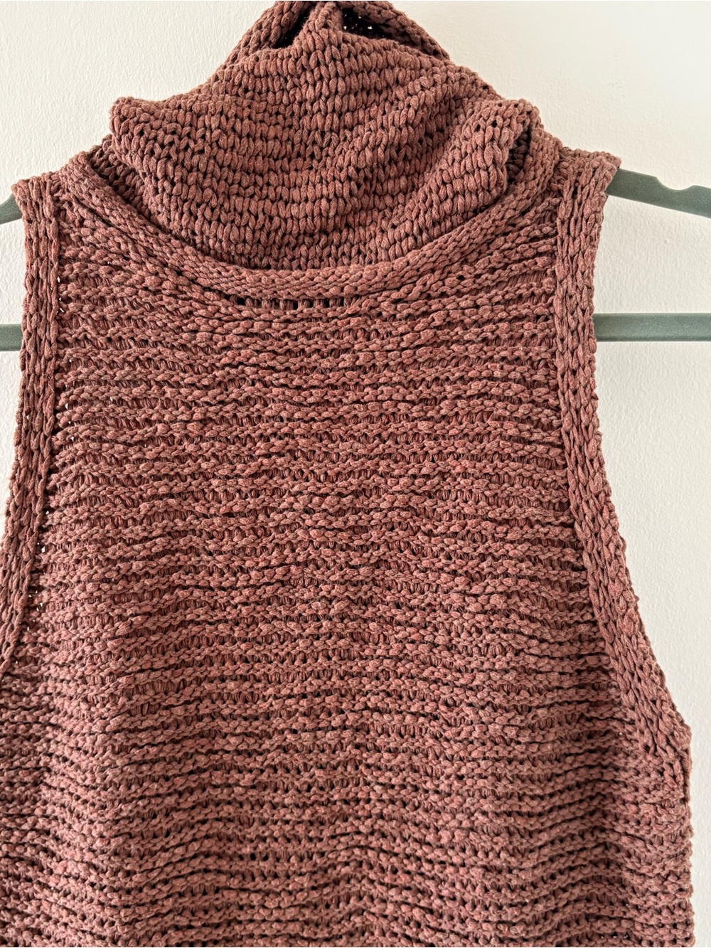 Anthropologie Pilcro Sleeveless Turtleneck Knit Sweater Vest in Brown Size S - Picture 6 of 9